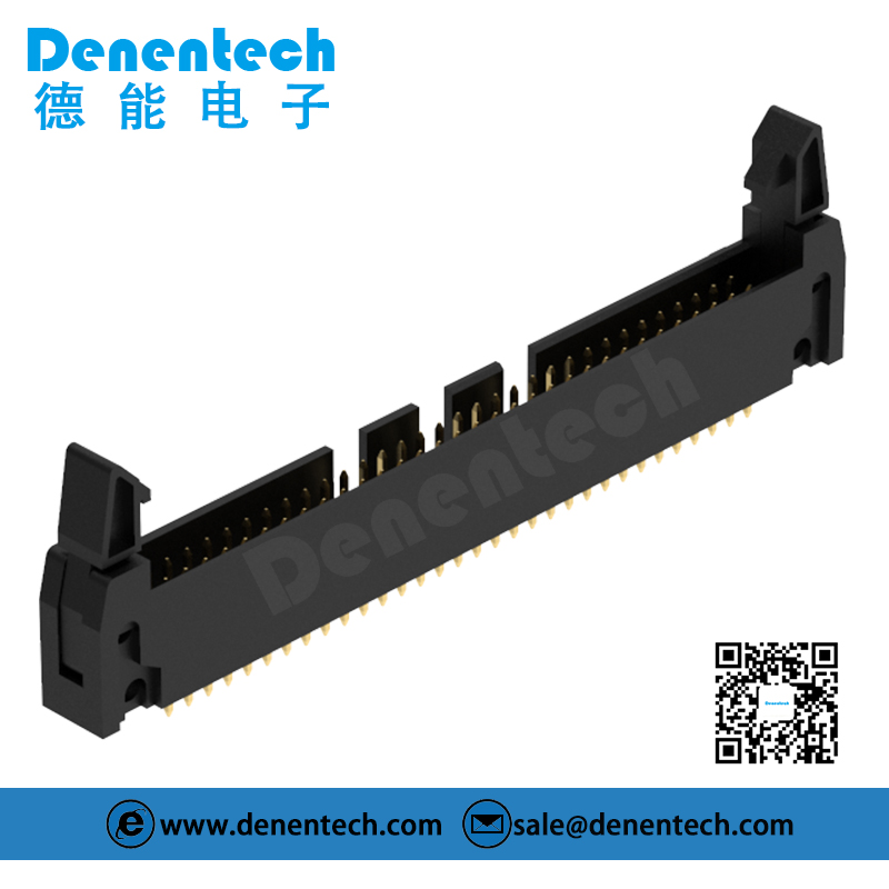 Denentech best selling 2.54MM ejector header H27.60MM straight DIP ejector connector 