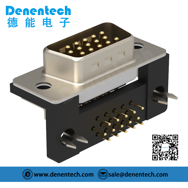 Denentech corrosion resistant HDR 15P male right angle d-sub 15 pin ...