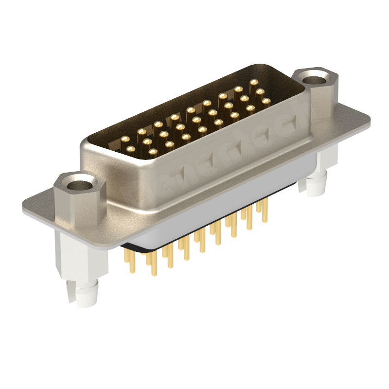 Denentech high quality DR 26P male straight DIP d-sub connector 26Pin d-sub rectangular connector