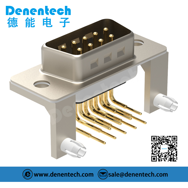 Denentech Factory direct sales DR 9P male right angle DIP with bracket ...