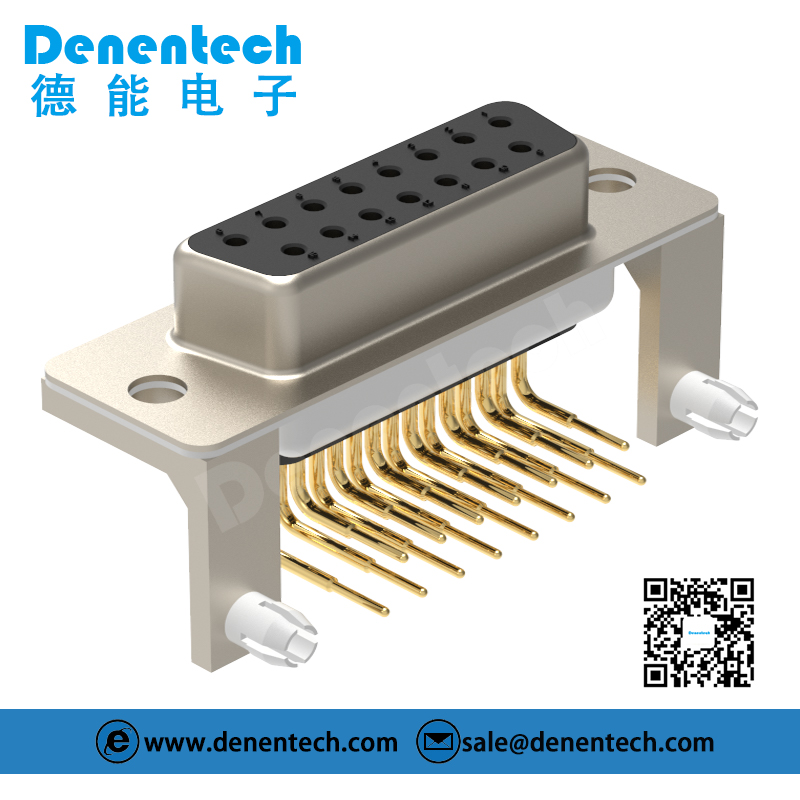 Denentech connector manufacturer DR 15P female right angle DIP d-sub 15 ...