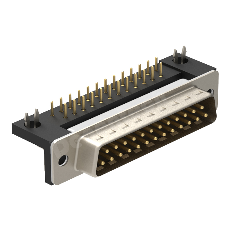 Denentech high quality DR 25P female footprint right angle d-sub female 25 pin connector d-sub connectors with bracket