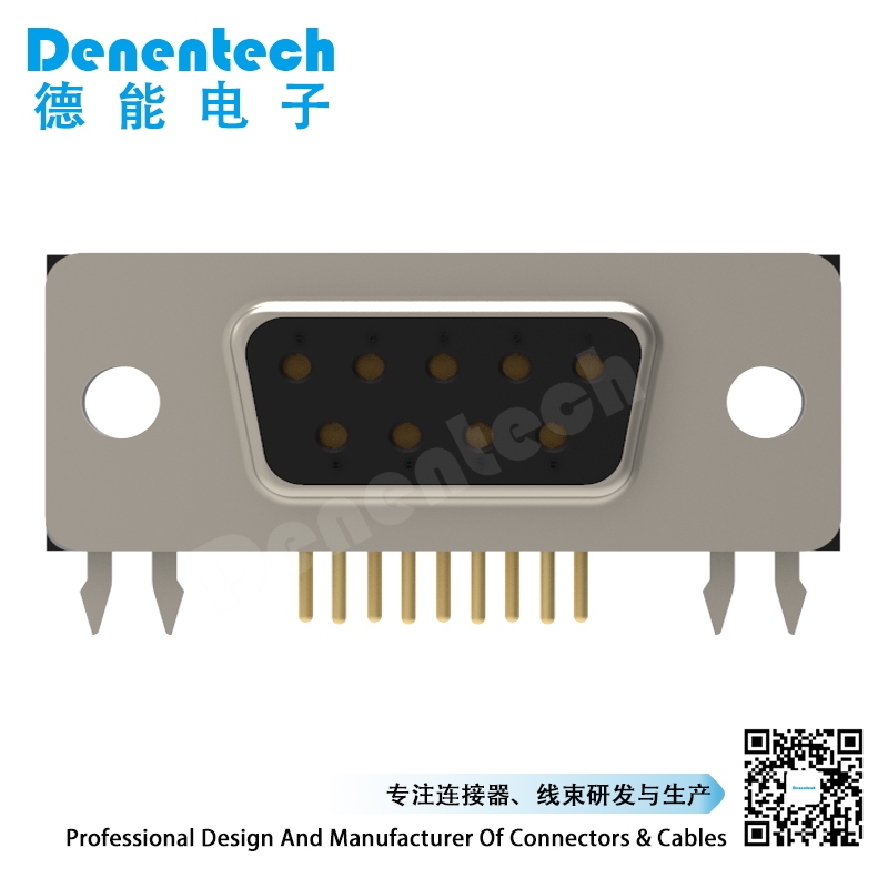 Denentech high quality DR 25P female footprint right angle d-sub female ...