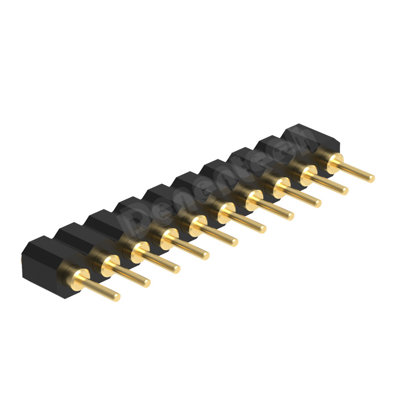 Denentech Spring-Loaded Pogo Pins 2.00MM H2.5MM single row female straight pogo pin conenctor 