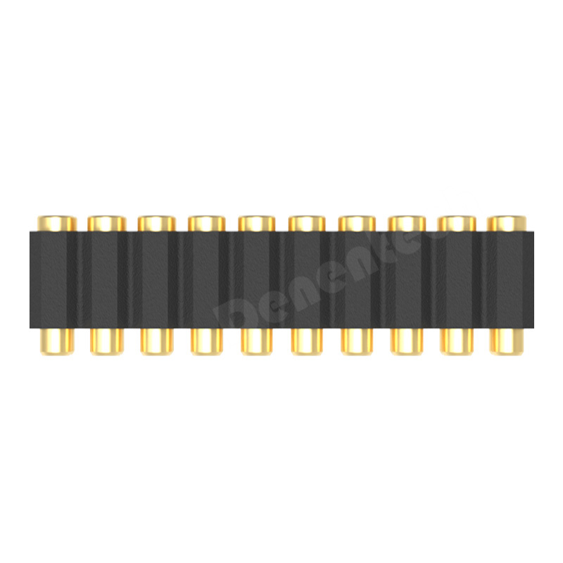 Denentech Micro Pogo Pins Manufacturer 2.00MM H4.0MM dual row female straight pogo pin connector 