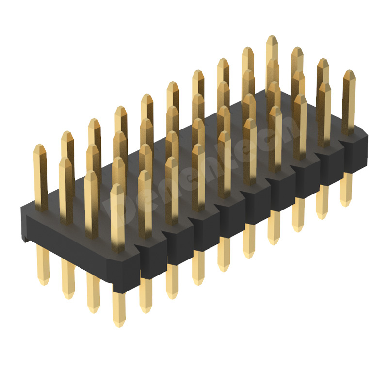 Denentech 2.0mm pin header quad row straight  4x40 p 2.00mm pitch pin header connector