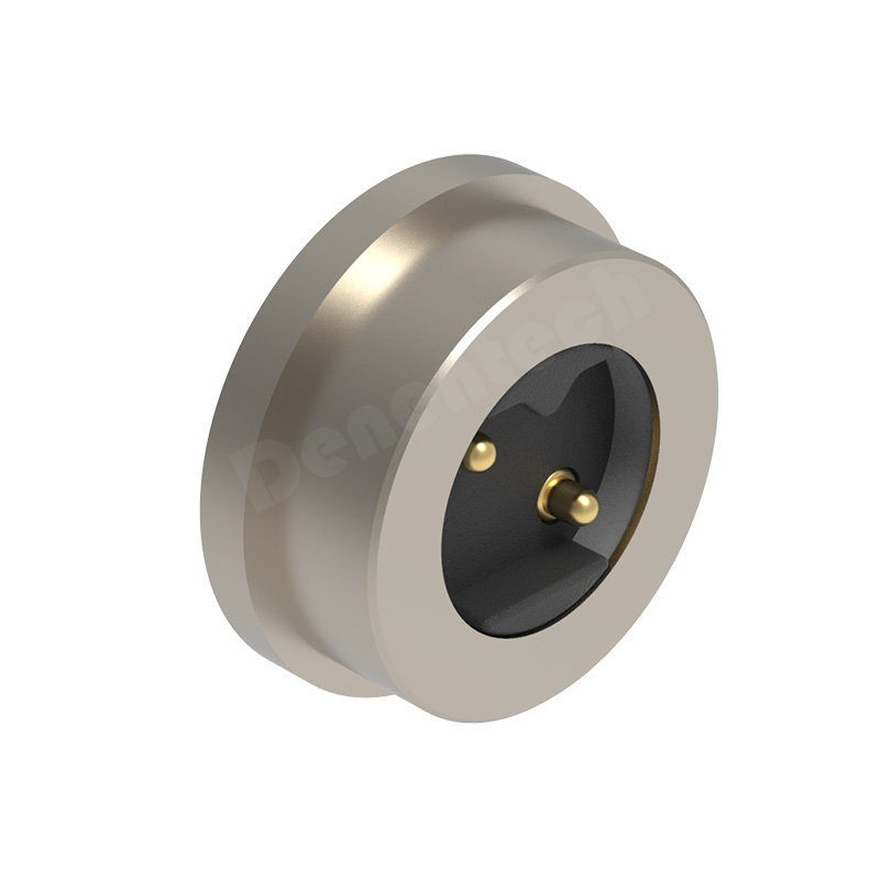 Denentech 5 pin magnetic connector male Circular magnet power connector on cable male 2 pin magnetic pogo pin connector
