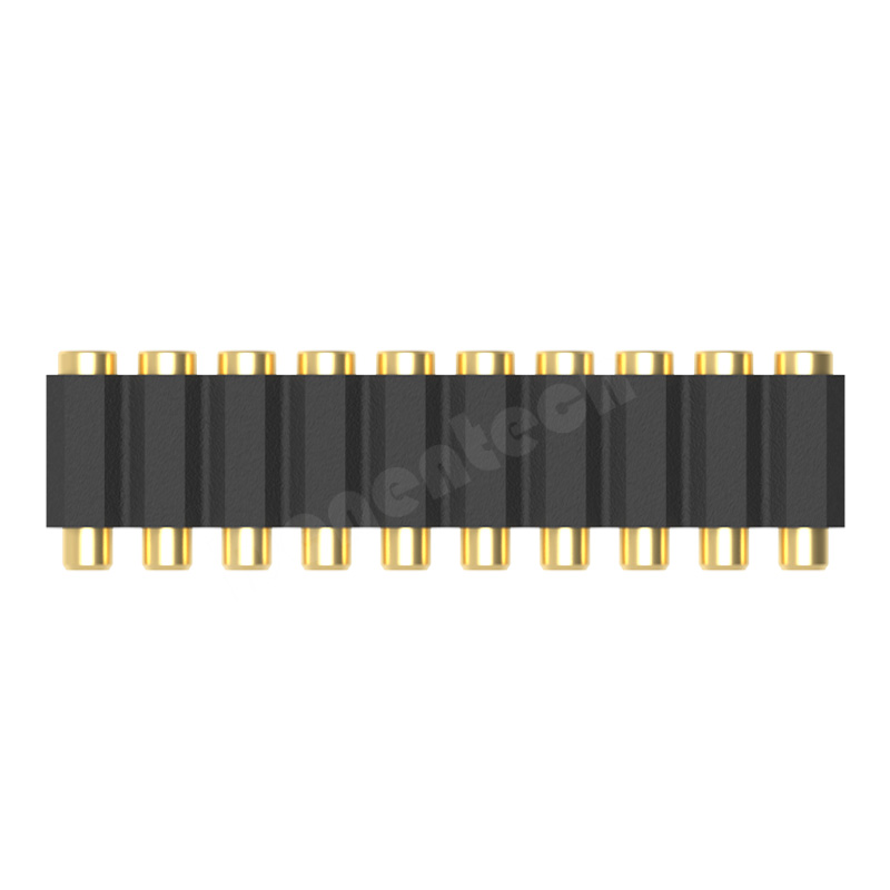 Denentech 2.00MM pitch H4.0MM triple row female straight SMT pogo pin connector 