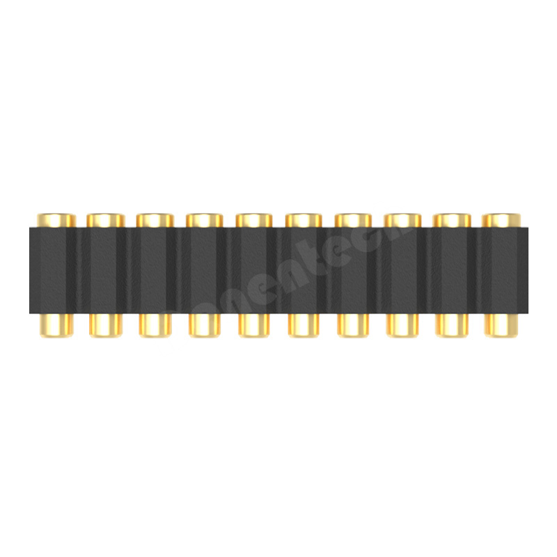 Denentech智能穿戴2.00MMH2.5双排母座180度平面弹簧针天线顶针
