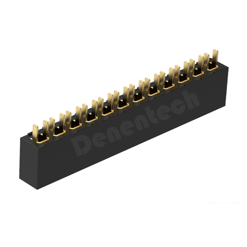 Denentech good quality factory directly 3.96MM female header H8.9MM single row straight female header connector 