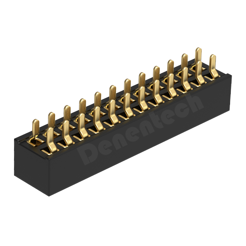 Denentech 1.00MM  H3.15MM dual row straight pitch male female header pin DIP connector