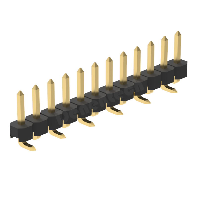 2.54mm pin header single row straight SMT with peg  pin header 2.54mm male header conector, smt type