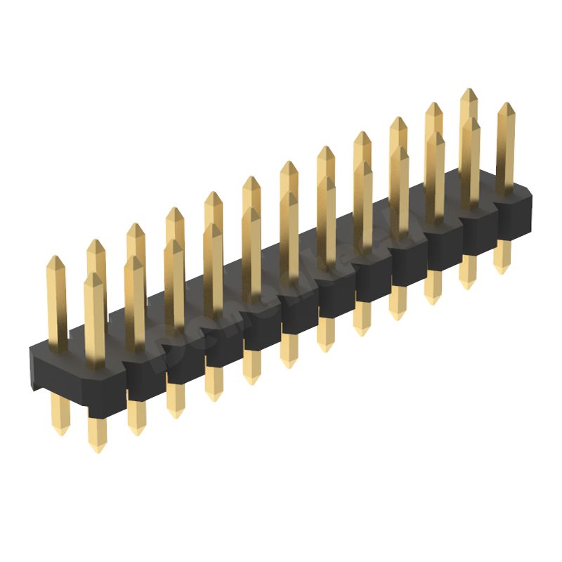 Denentech Gold Plating 2.54mm pitch dual row Straight DIP pin header connector