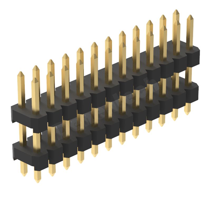 2.54mm pin header dual row dual plastic straight 2.54 mm pin header connector 2.54mm pin header