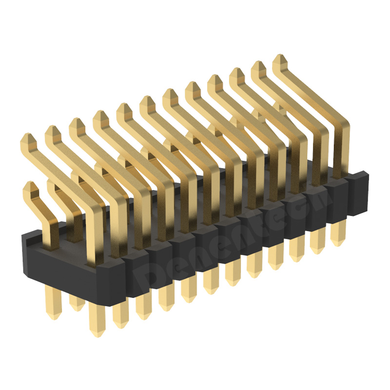   Denentech  1.27x2.54mm pin header dual row SMT right angle pin header pcb