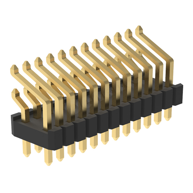   Denentech  1.27x2.54mm pin header dual row SMT right angle pin header pcb