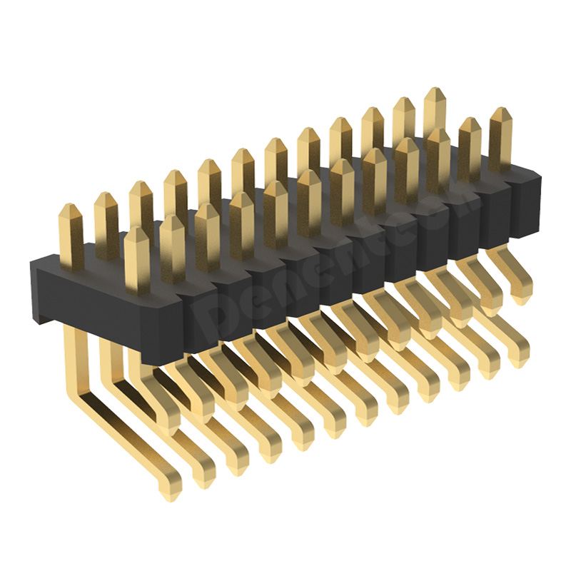   Denentech  1.27x2.54mm pin header dual row SMT right angle pin header pcb