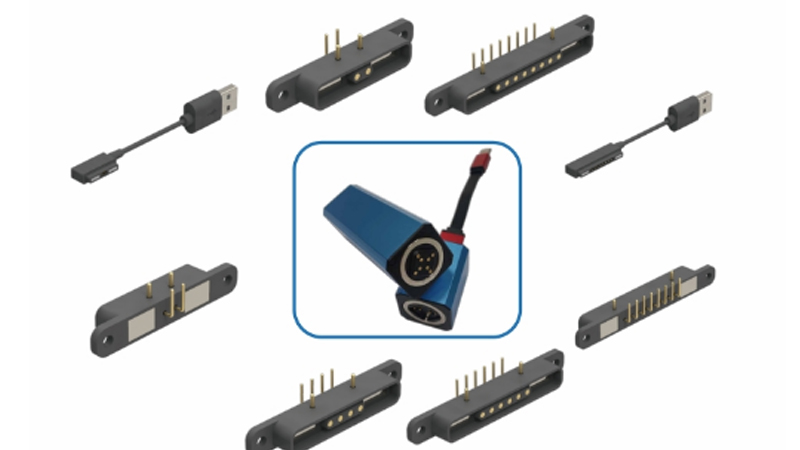 What is the magnetic pogo pin connector?