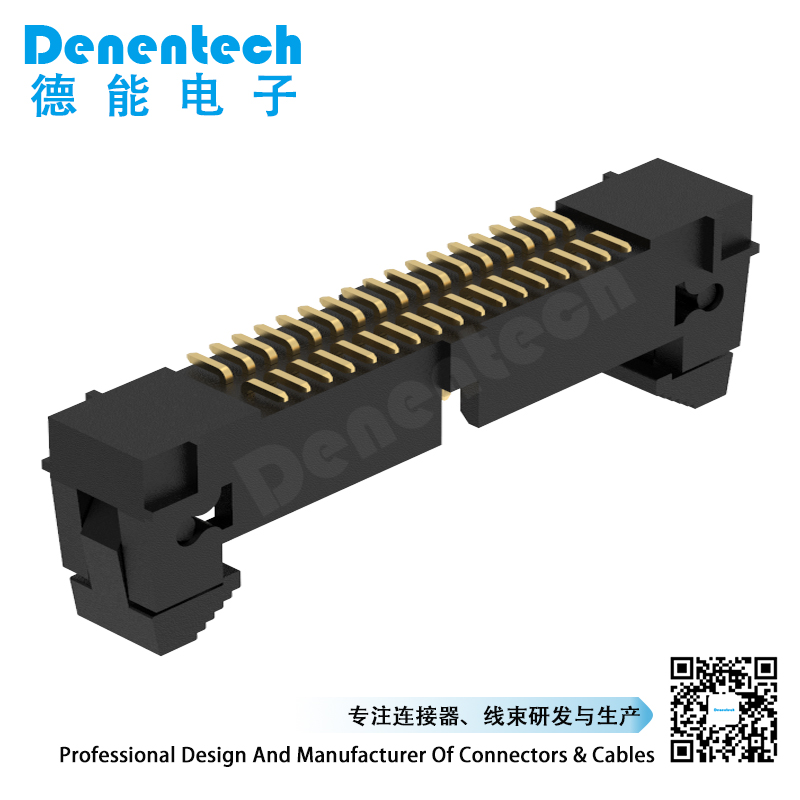 Denentech high quality 1.27MM ejector header H11.3 straight SMT gold ...