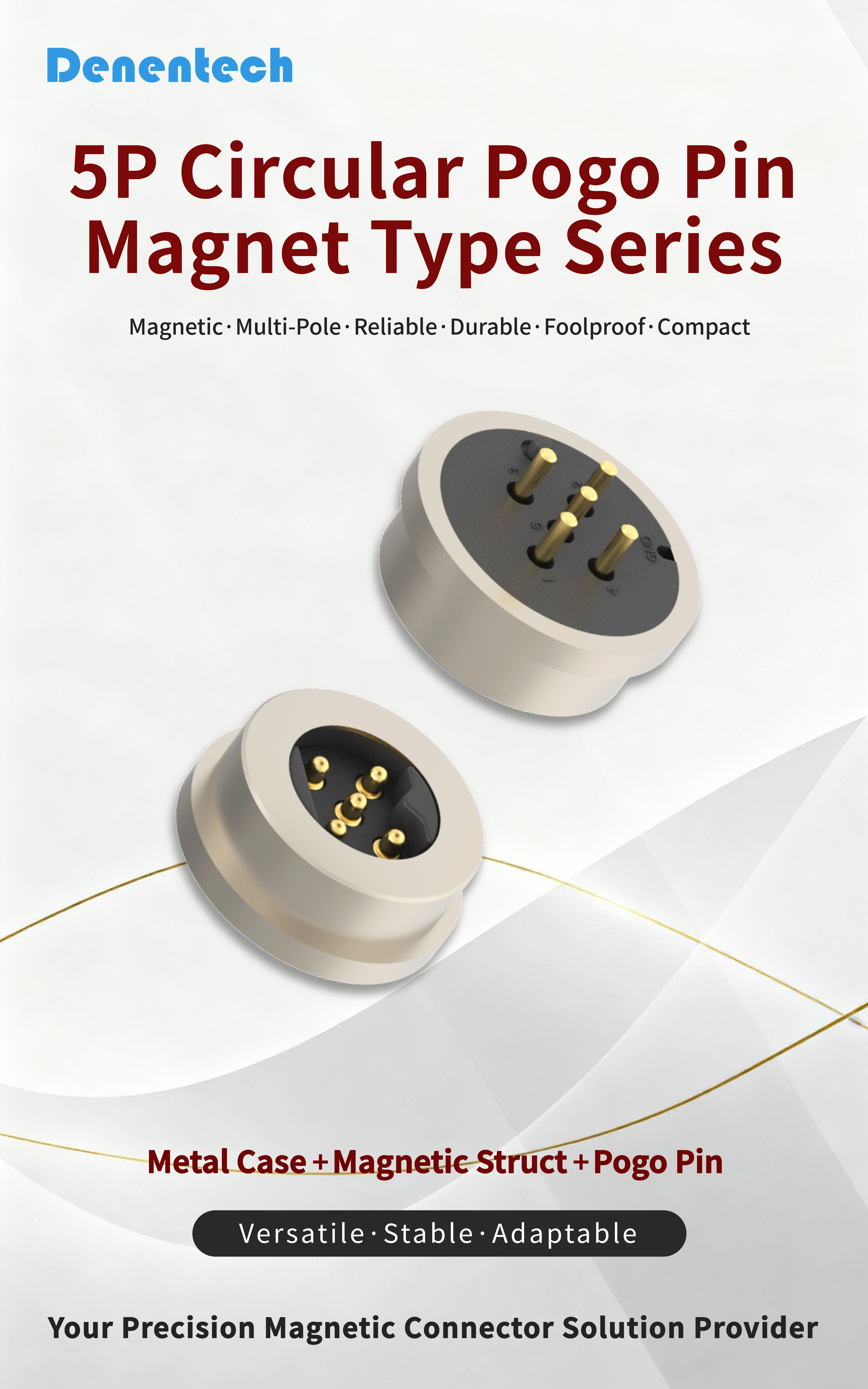 1-5P Circular Magnetic Connector