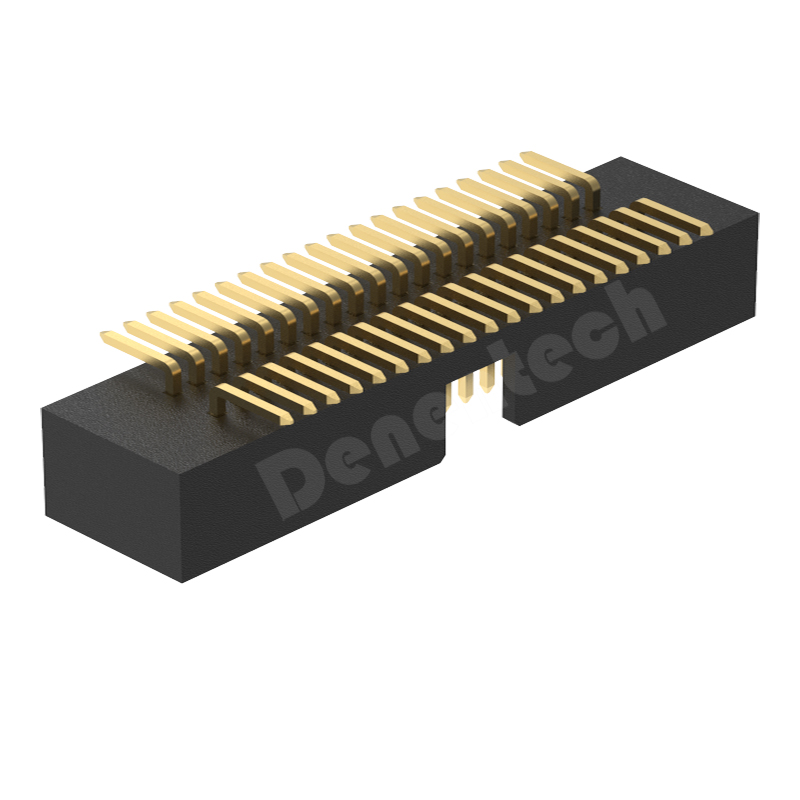 Denentech hot selling 1.27x2.54mm pitch H5.6mm dual row straight SMT box header connector