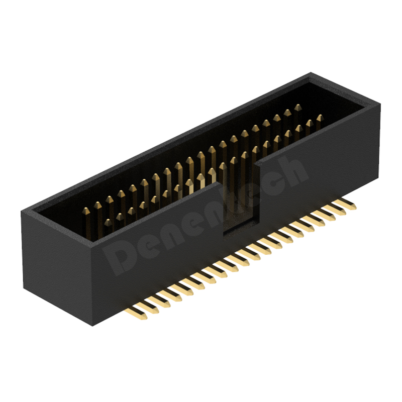 Denentech hot sale 1.27x2.54mm pitch H7.1mm dual row straight SMT box header connector