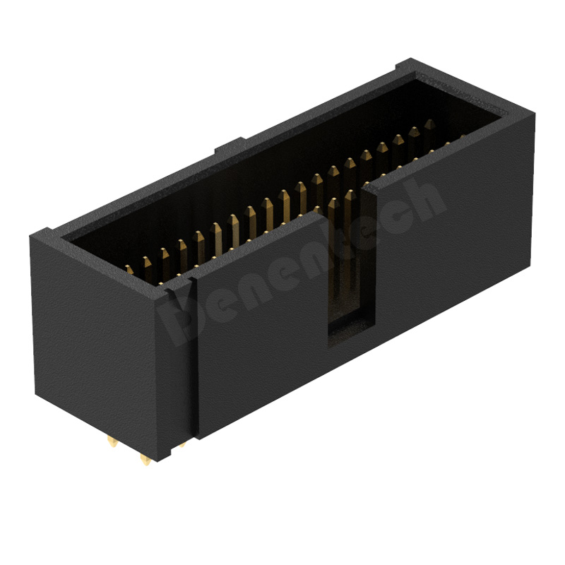 Denentech hot sale 1.27x2.54MM H9.65MM dual row straight DIP male box header connector