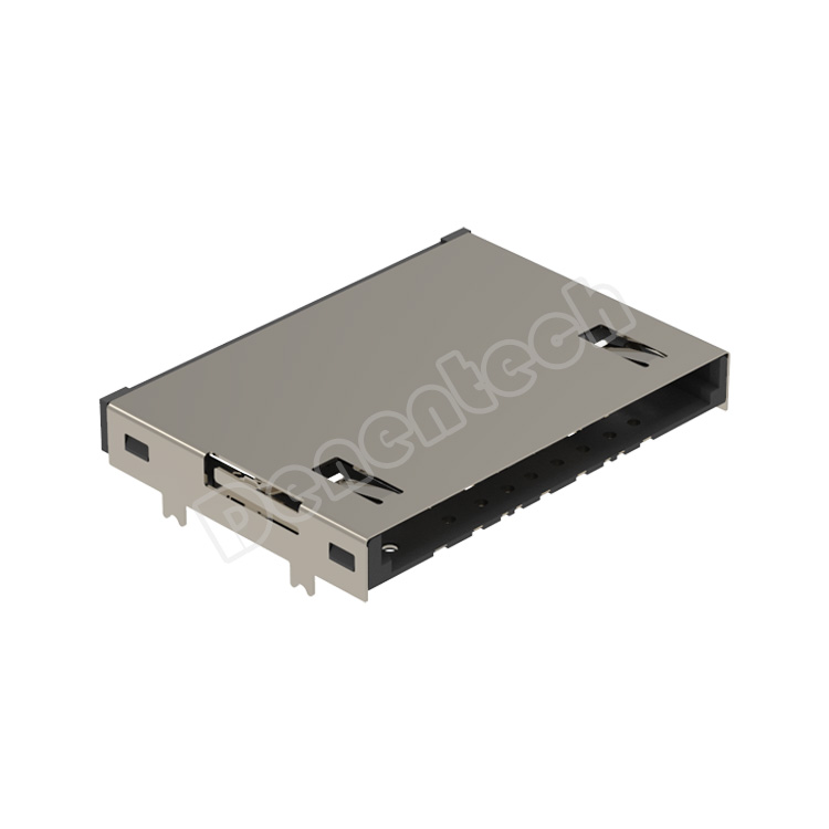 Denentech SD4.0 upper Non-push sd card connector smt pcb sd card socket connector for pcb