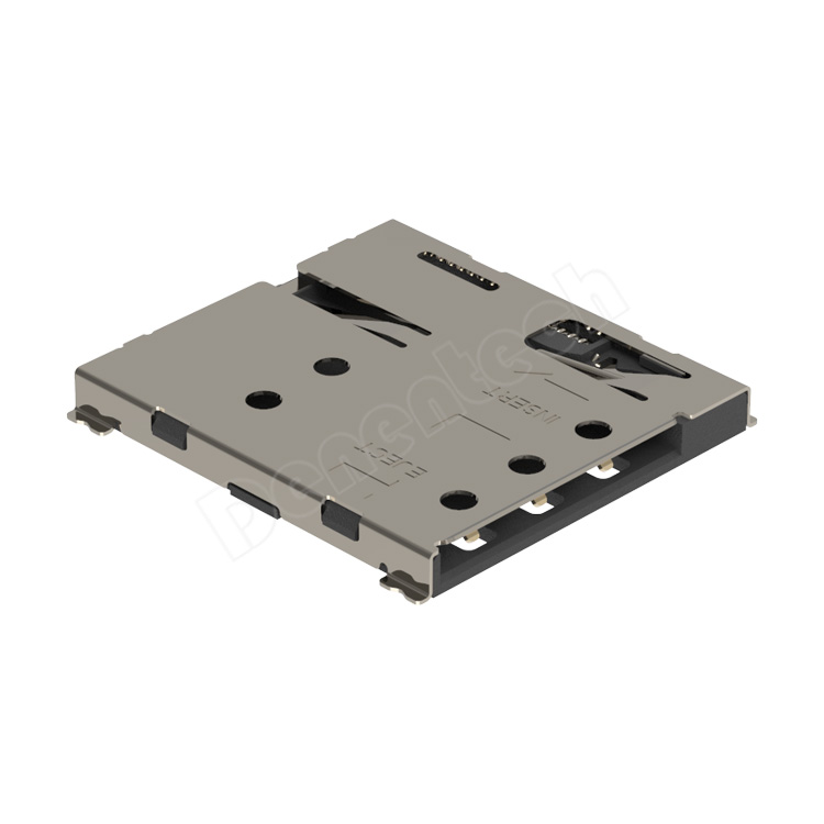 Denentech professional factory NANO-SIM PUSH H1.35 card connector 