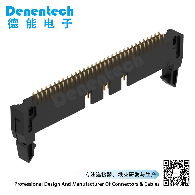 Denentech best selling 2.54MM ejector header H27.60MM straight DIP ejector connector 