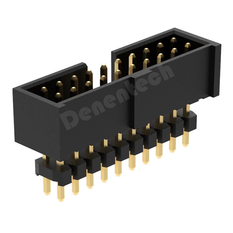 Denentech Promotional 2.00mm H7.2 double row straight Box header connector