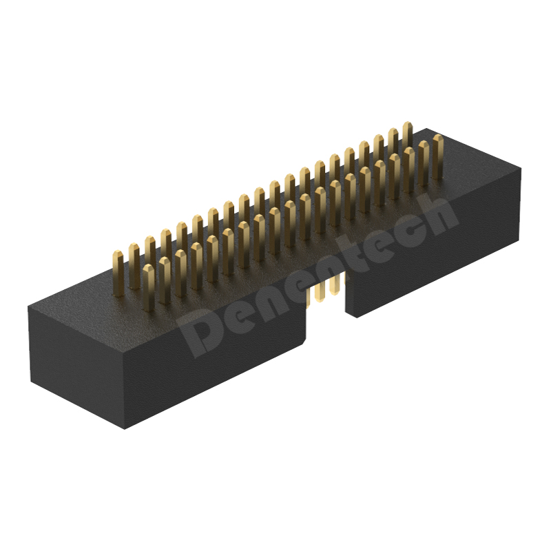 Denentech professional factory 1.27x2.54mm pitch H5.60mm dual row straight DIP box header connector