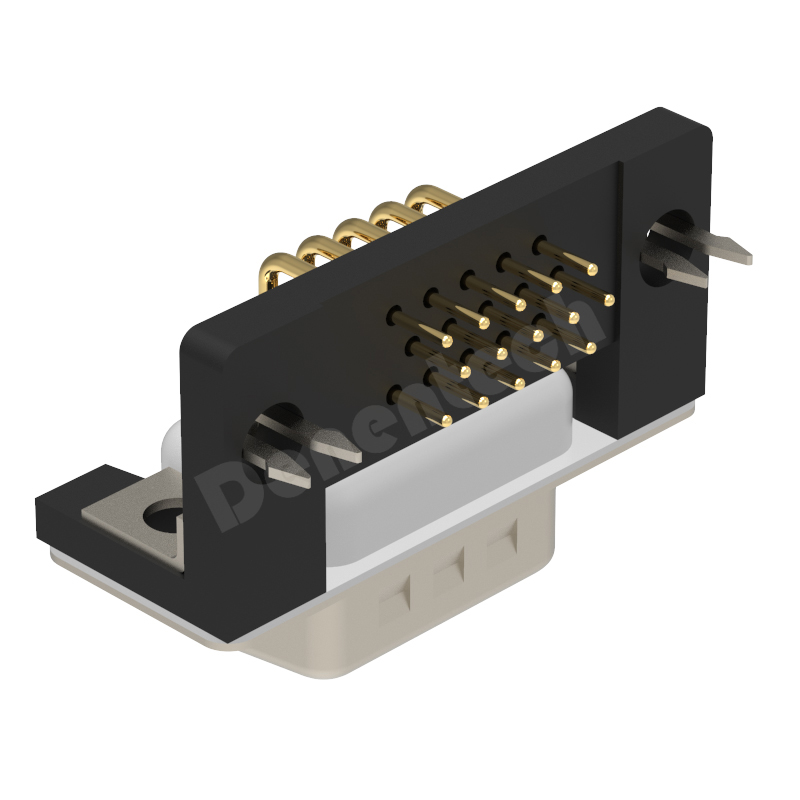 Denentech corrosion resistant HDR 15P male right angle d-sub 15 pin connector pcb d-sub connectors