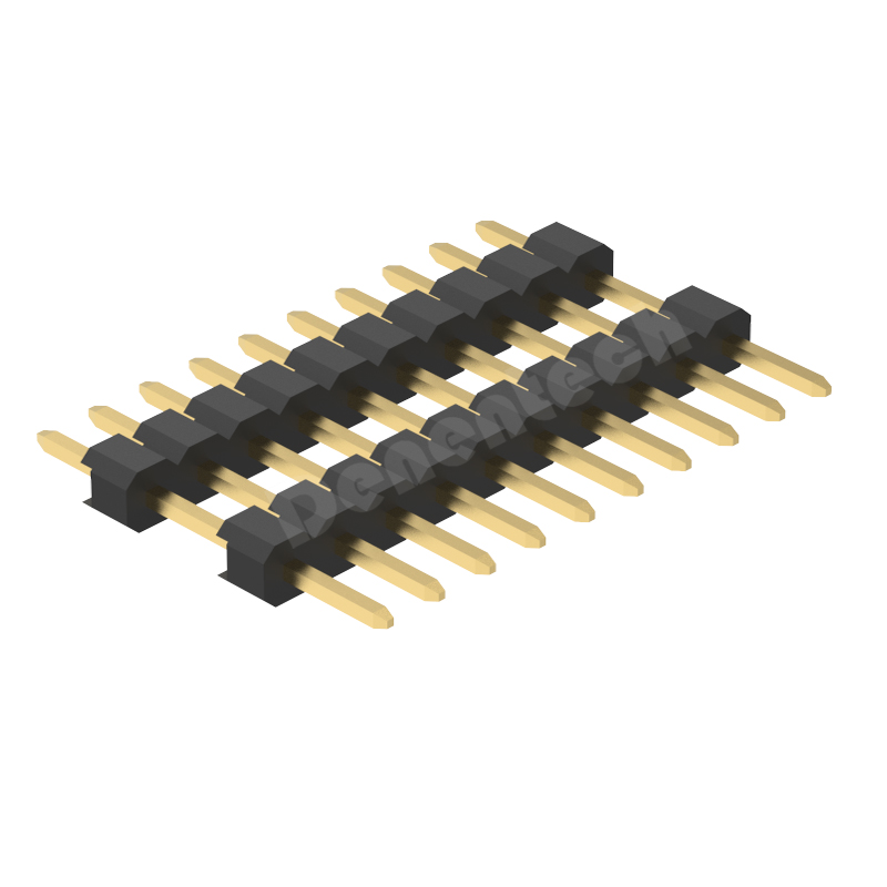 Denentech 2.00mm pin header single row dual plastic straight female pin header