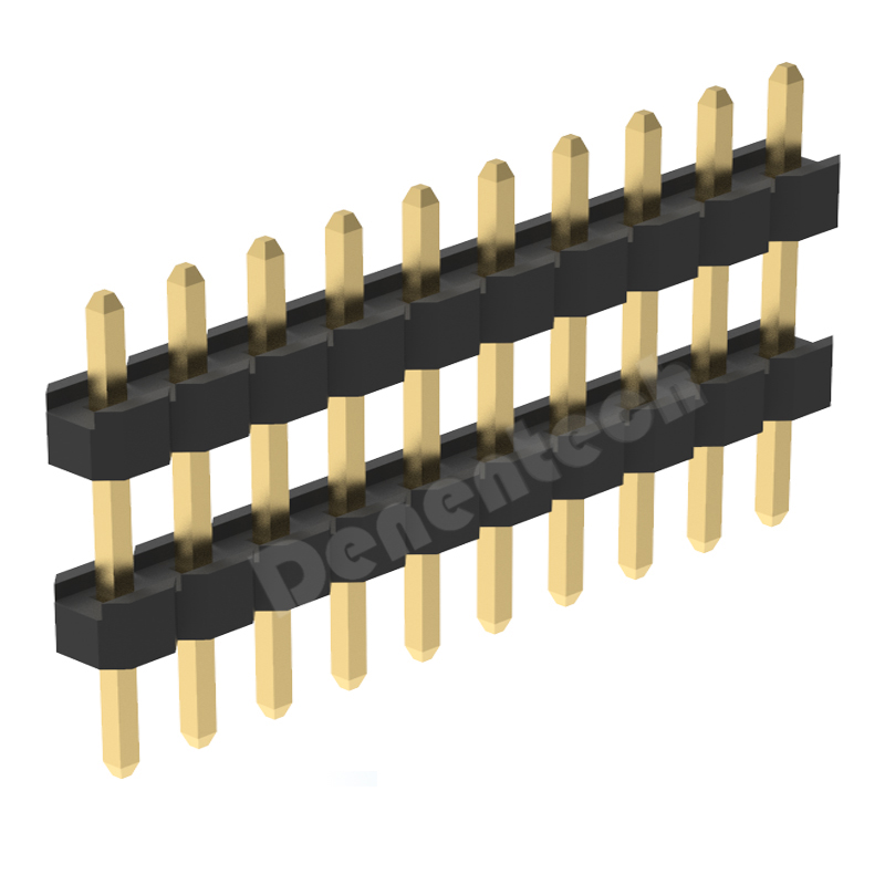 Denentech 2.00mm pin header single row dual plastic straight female pin header