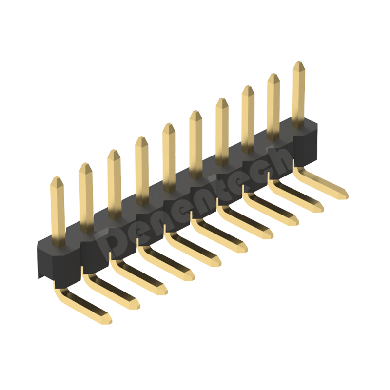 Denentech 2.0mm pin header single row right angle long 2mm dual pin header