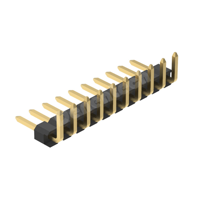 Denentech 2.0mm pin header single row right angle long 2mm dual pin header