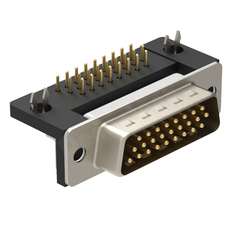 Denentech high quality HDR 26P male right angle individual Triple row rectangular d-sub connectors