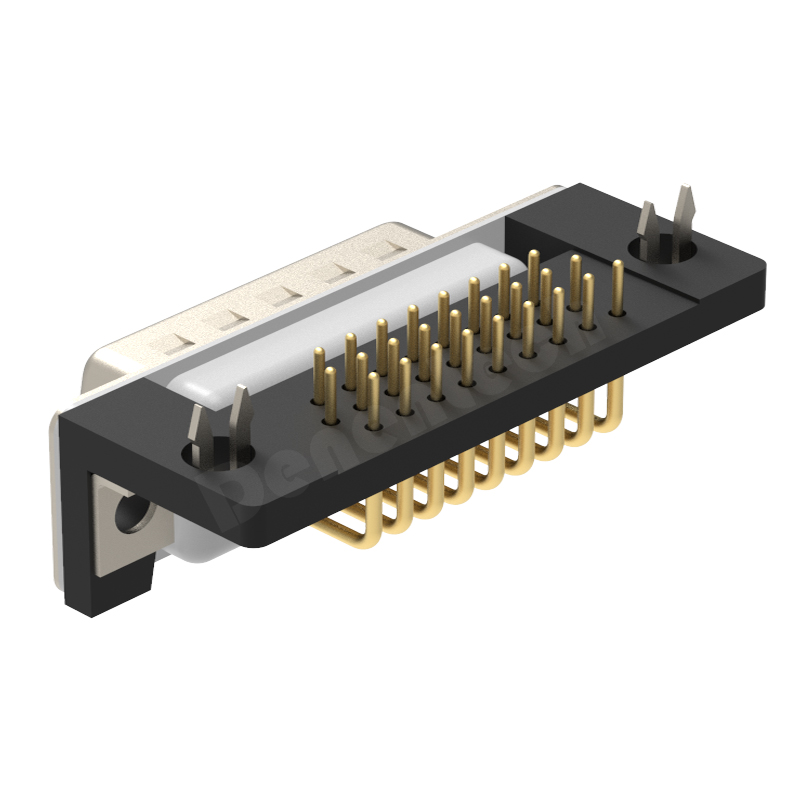 Denentech high quality HDR 26P male right angle individual Triple row rectangular d-sub connectors