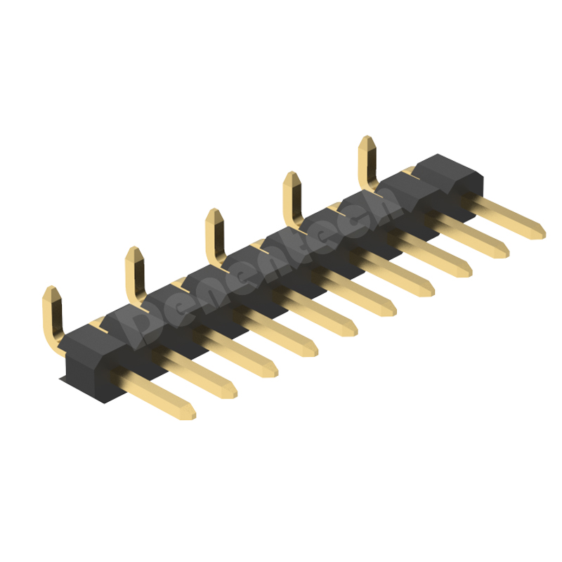 Denentech 2.0mm pin header single row straight SMT with peg  2.00mm fmale pin header 1*40PIN smt