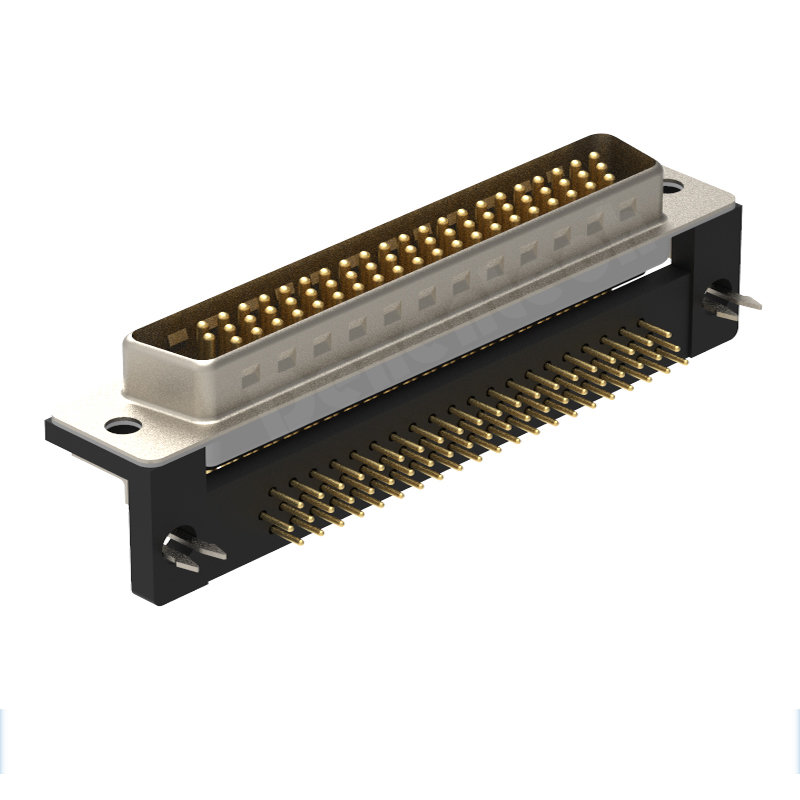 Denentech high quality HDR 62P male right angle Triple row d-sub 62 pin connector pcb d-sub connectors