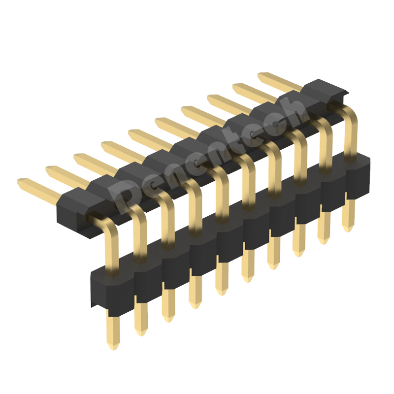 2.0mm pin header single row dual plastic board space right angle