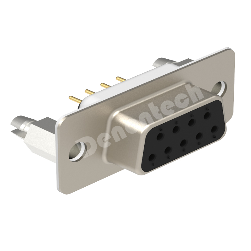 Denentech Connector manufacturer HD 9P female straight DIP d-sub 9pin connector micro d-sub connectors