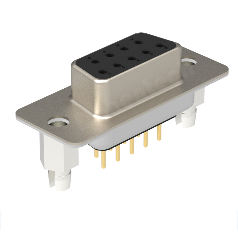 Denentech Connector manufacturer HD 9P female straight DIP d-sub 9pin connector micro d-sub connectors