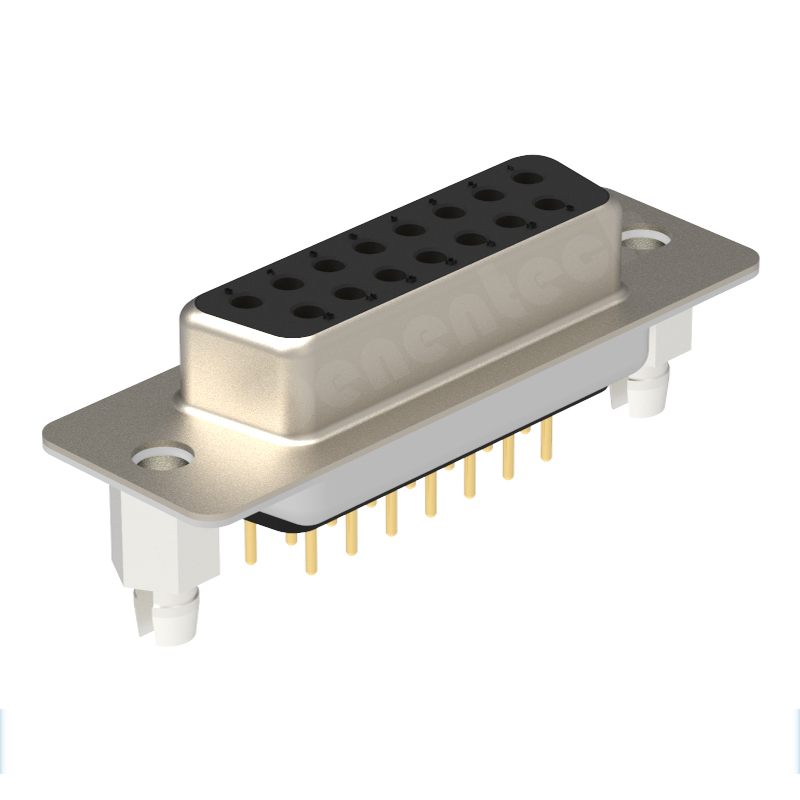 Denentech High quality HD 15P female straight DIP d-sub 15 pin connector 15 pin d-sub connectors