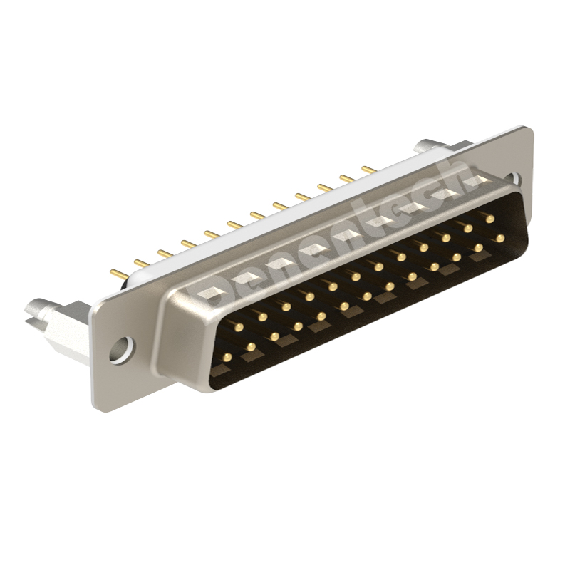 Denentech corrosion resistant d-sub 25 pin male connector HD 25P male straight DIP 25 pin d-sub connectors 