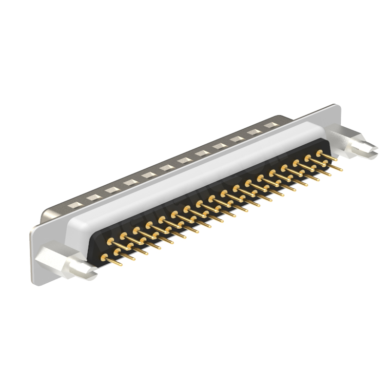 Denentech Gold plated industrial grade HD 37P male straight DIP d-sub 37pin connectors waterproof d-sub connectors