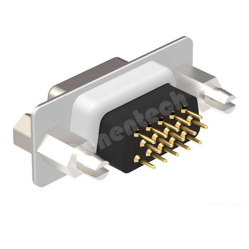 Denentech manufacturer d-sub connectors HDE 15P female straight DIP Triple Row micro d-sub 15pin connector for pcb