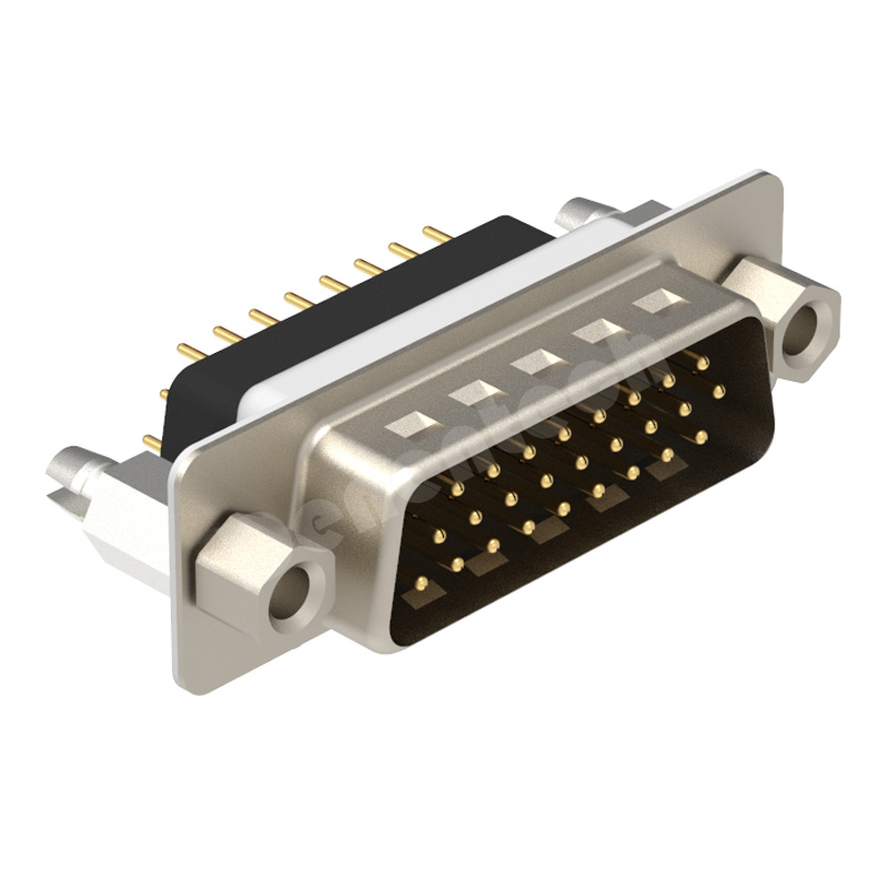 Denentech high density HDE 26P male straight DIP d-sub connector 26pin Triple Row d-sub connectors