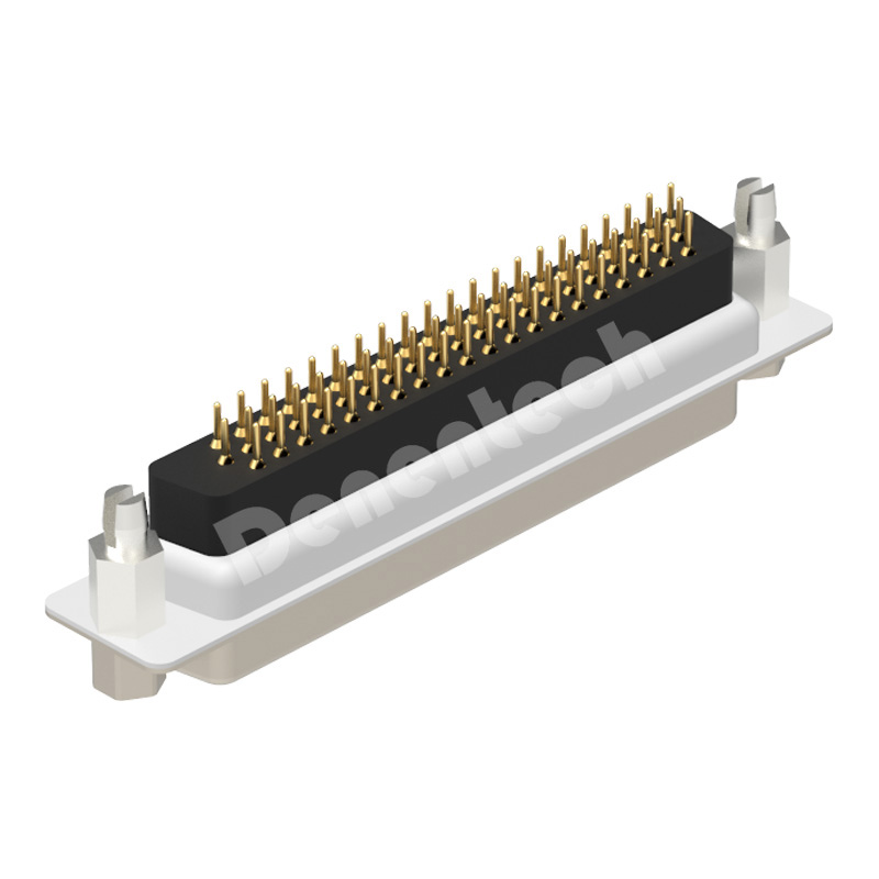 Denentech Hot selling HDE 62P female straight DIP 62 pin d-sub connector individual d-sub connectors